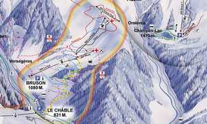 Plan des pistes Bruson